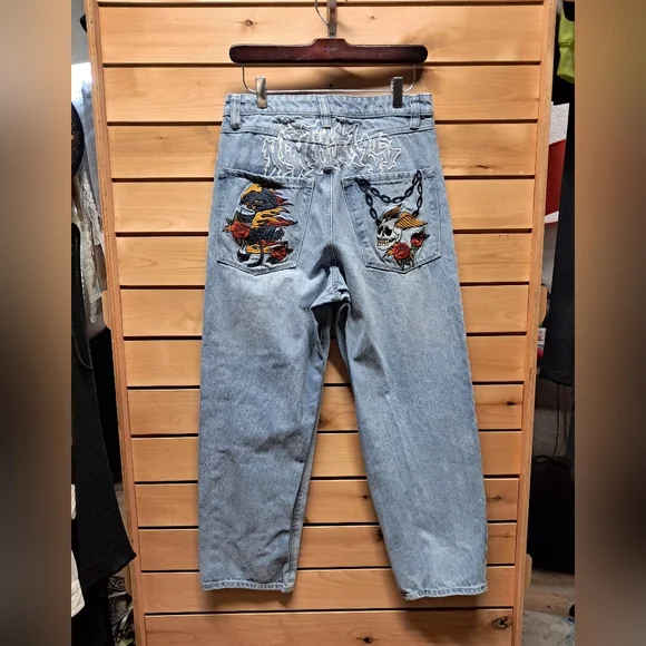 Vintage Ninth Hall Ambush Baggy Boyfriend Jeans with Embroidered Detail - Picture 2 of 4